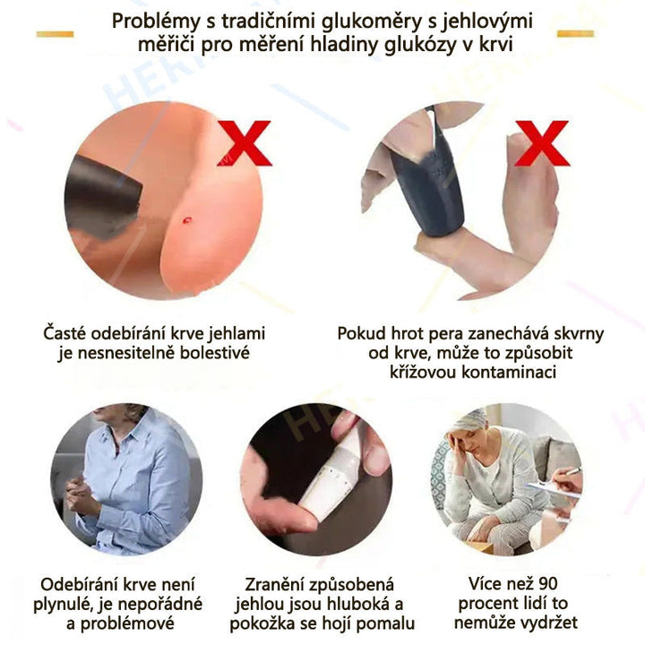 【OFFICIÁLNÍ OBCHOD】💥HERMSA Vysoce přesný multifunkční neinvazivní zdravotnický přístroj (pro monitorování hladiny cukru v krvi, kyslíku v krvi a krevního tlaku) [99,9% přesnost].🌿🌿