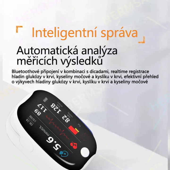 【OFFICIÁLNÍ OBCHOD】💥HERMSA Vysoce přesný multifunkční neinvazivní zdravotnický přístroj (pro monitorování hladiny cukru v krvi, kyslíku v krvi a krevního tlaku) [99,9% přesnost].🌿🌿